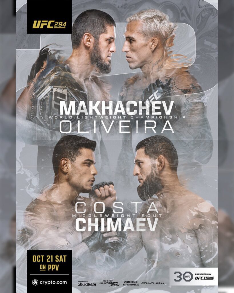 Se Revela El Póster De UFC 294 Con La Revancha Del Campeonato Y El